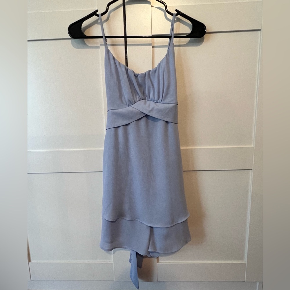 Light Blue Layered Mini Dres